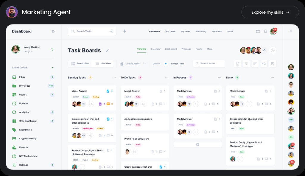 Marketing Agent workspace preview